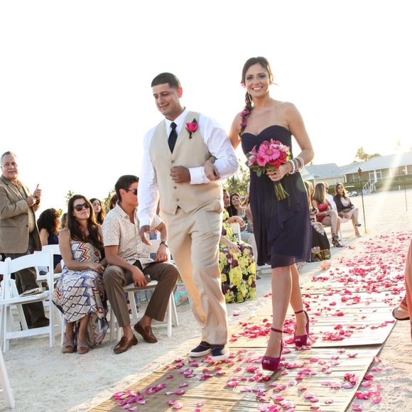2 Available!! David’s Bridal Navy Bridesmaid Dress - Picture 1 of 8